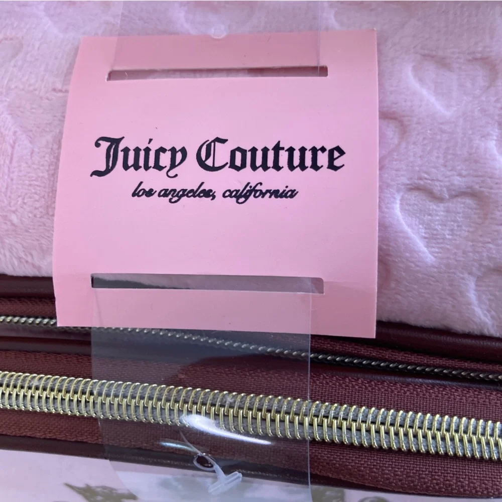 Juicy Couture Pink Cosmetic Travel Case with Bottle
